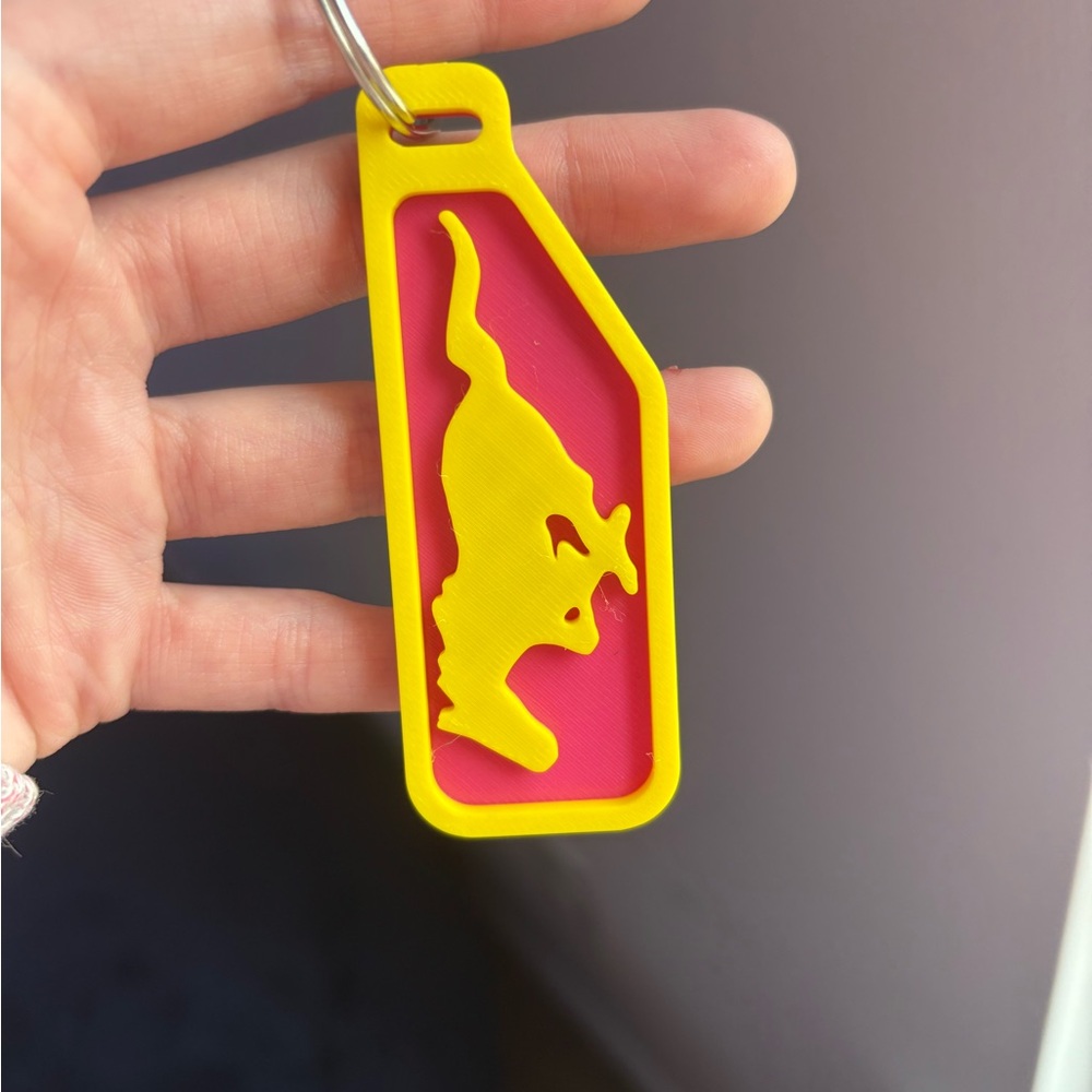 Vibrant Mustang Keychain